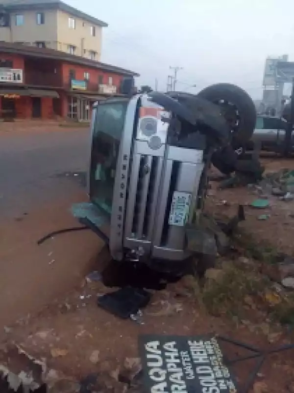 Photos: Nigerian Facebook user survives near-fatal car accident
